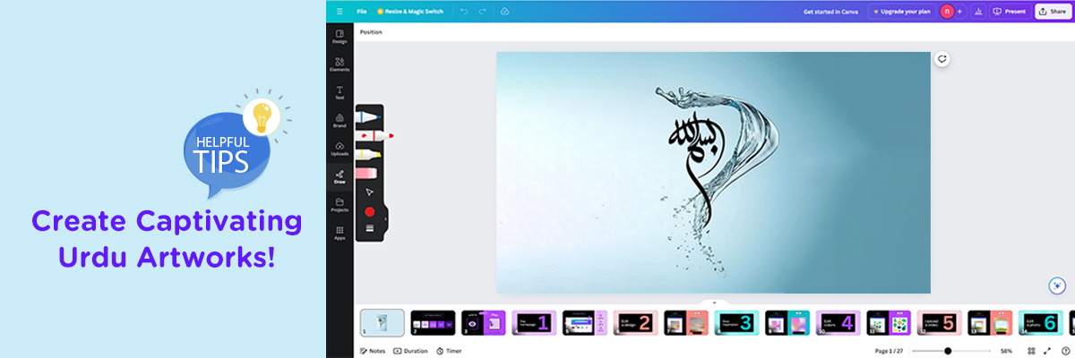 tips for canva urdu content